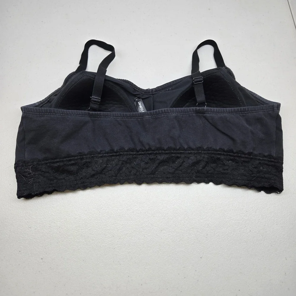 Torrid‎ Curve Women Bra 3X Black Bralette Wireless Lace Blended READ